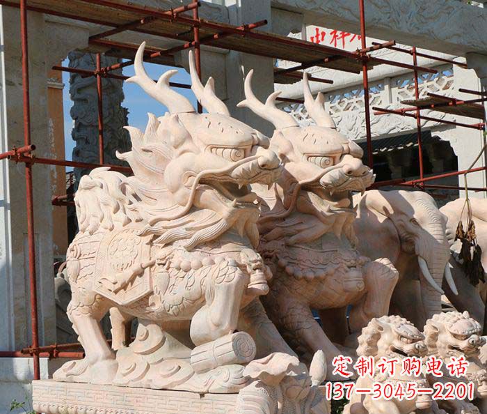 南阳招财瑞兽麒麟石雕