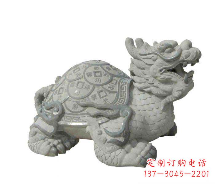 南阳招财神兽大理石龙龟石雕