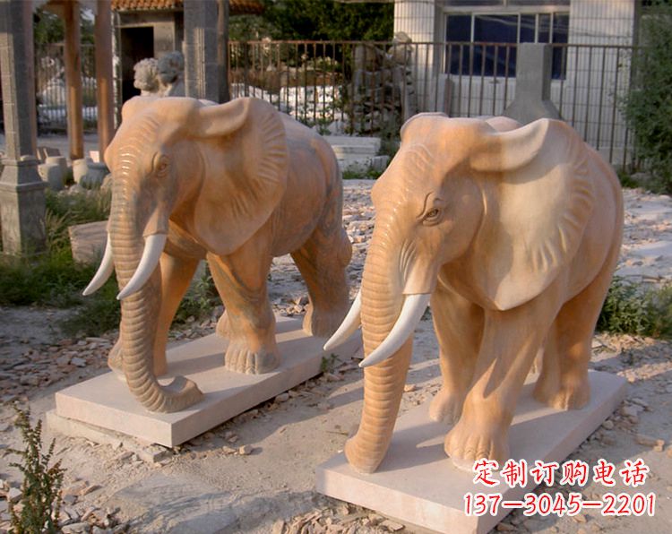 南阳招财石雕大象