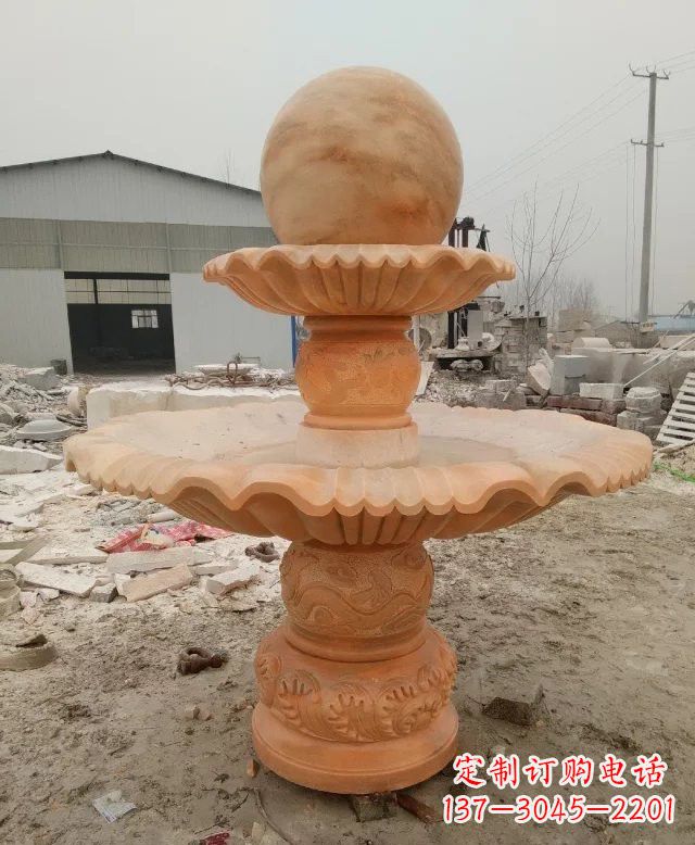 南阳招财双层风水球石雕
