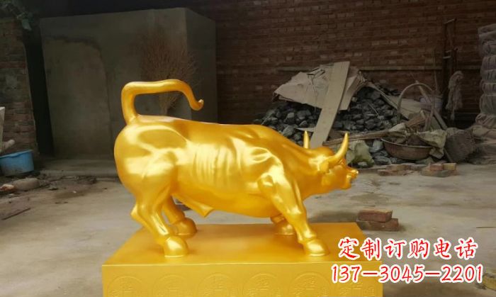 南阳招财铜牛雕塑 (2)