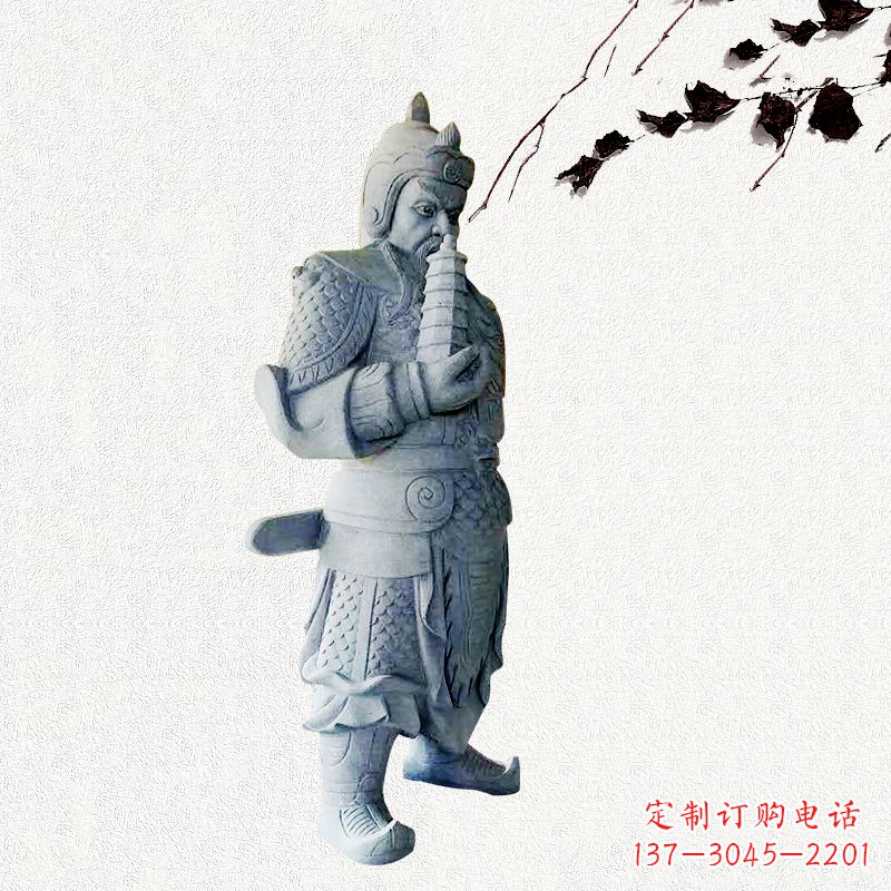 南阳中国古代神话中的托塔天王石雕塑