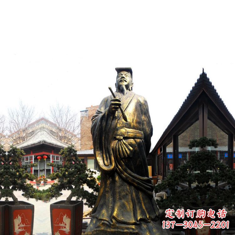 南阳中国历史文化名人书圣王羲之雕塑