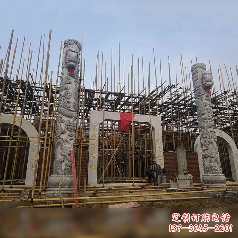 南阳中国龙柱石雕