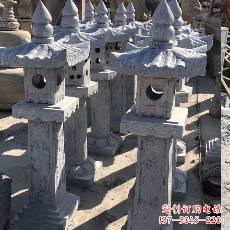 南阳中式汉代石雕灯笼
