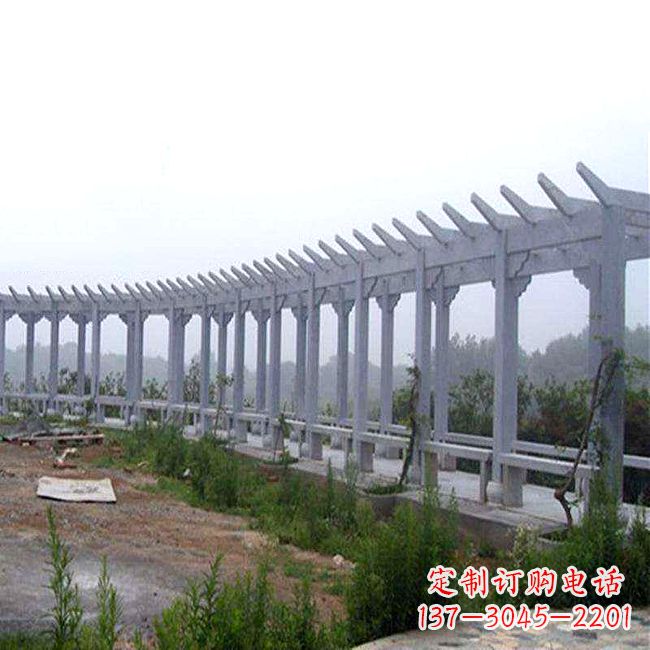 南阳中式花架石雕长廊