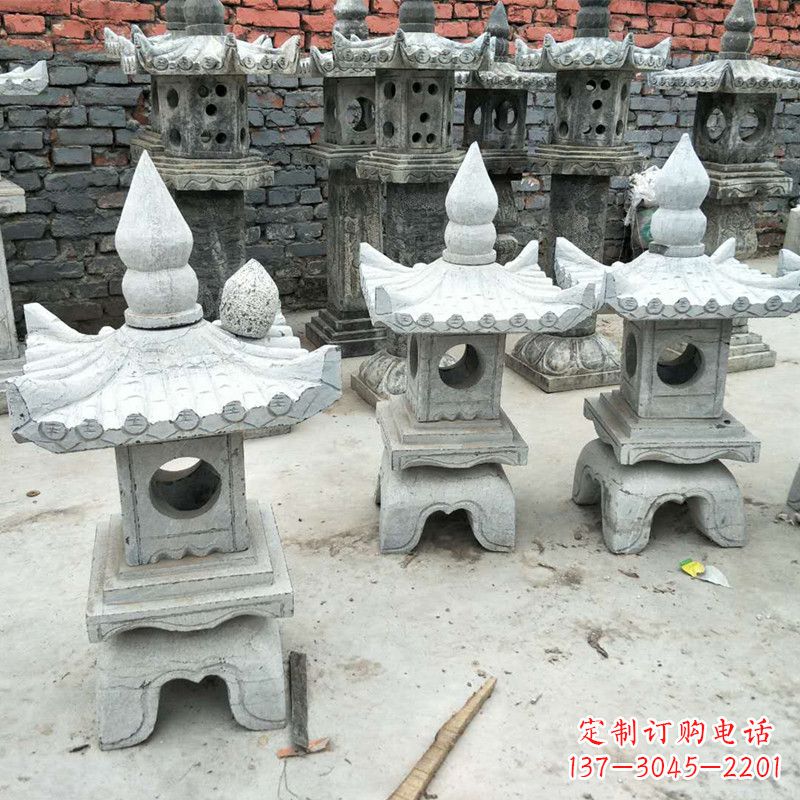 南阳中式庭院石雕灯笼