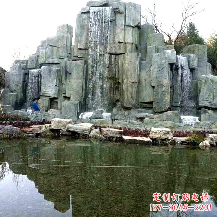 南阳中式园林流水假山雕塑