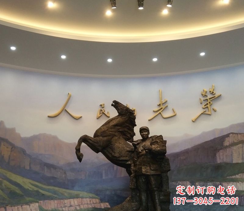 南阳朱德人物景观铜雕