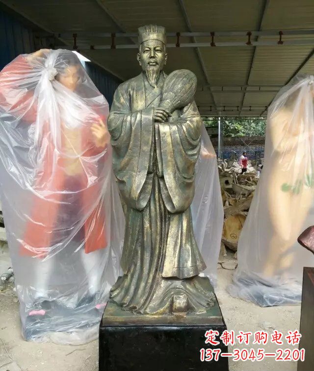 南阳诸葛亮古代人物铜雕
