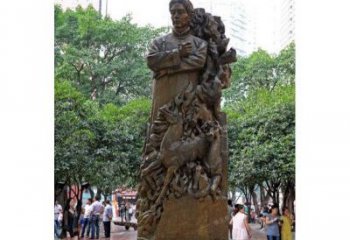 南阳徐悲鸿铜雕