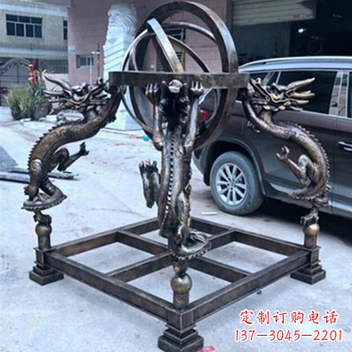 南阳铸铜浑天仪景观雕塑摆件