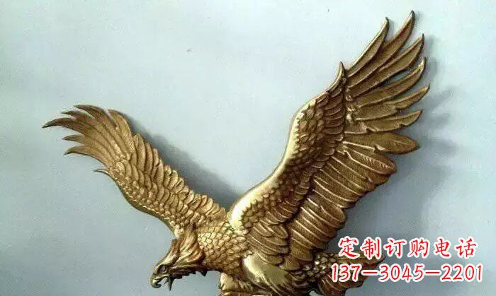 南阳铸铜老鹰企业动物铜雕 (2)