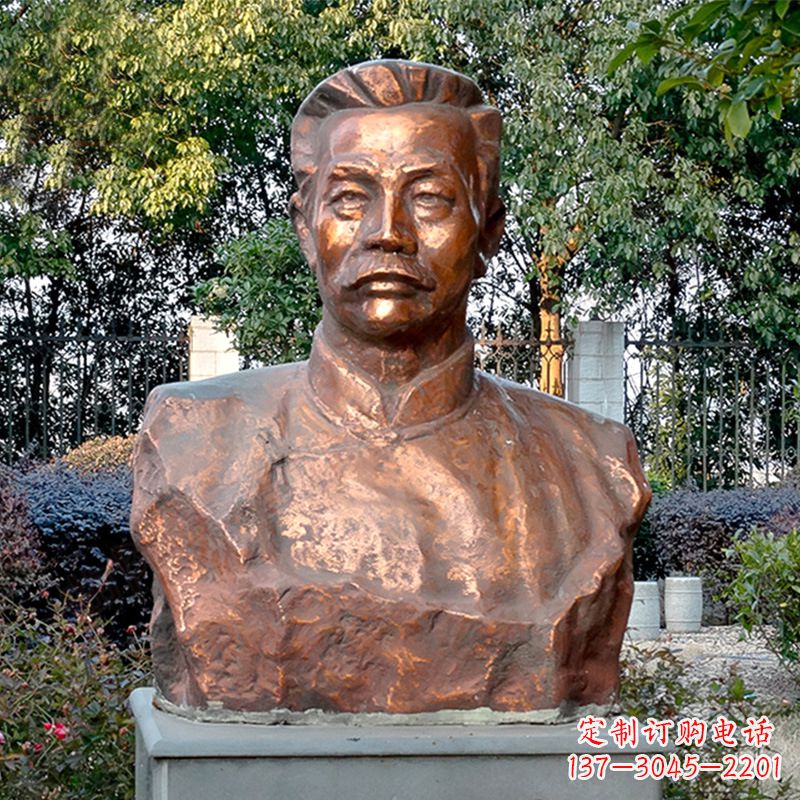 南阳铸铜鲁迅半身像雕像