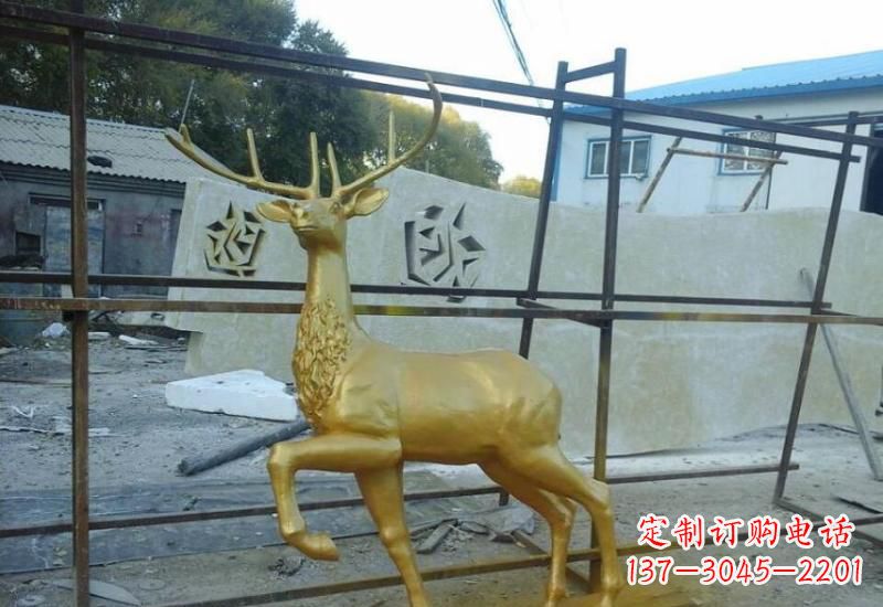 南阳铸铜梅花鹿雕塑