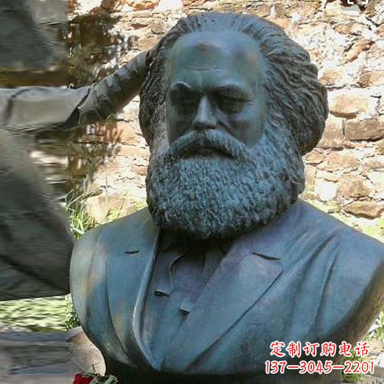 南阳铸铜名人无产阶级导师马克思头像雕塑