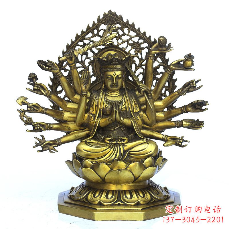 南阳铸铜千手观音雕塑