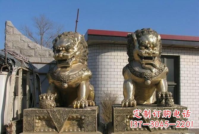 南阳铸铜狮子雕塑