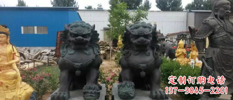 南阳铸铜狮子看门狮子铜雕