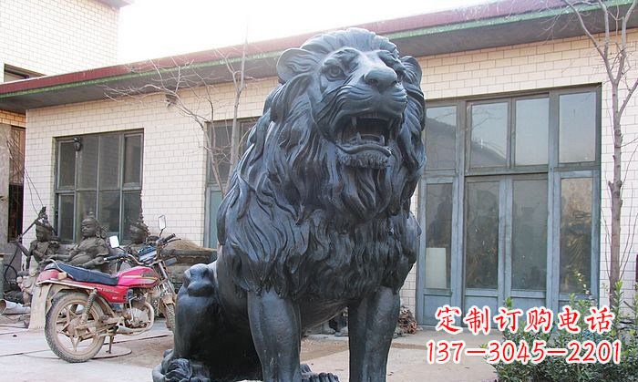 南阳铸铜狮子铜雕