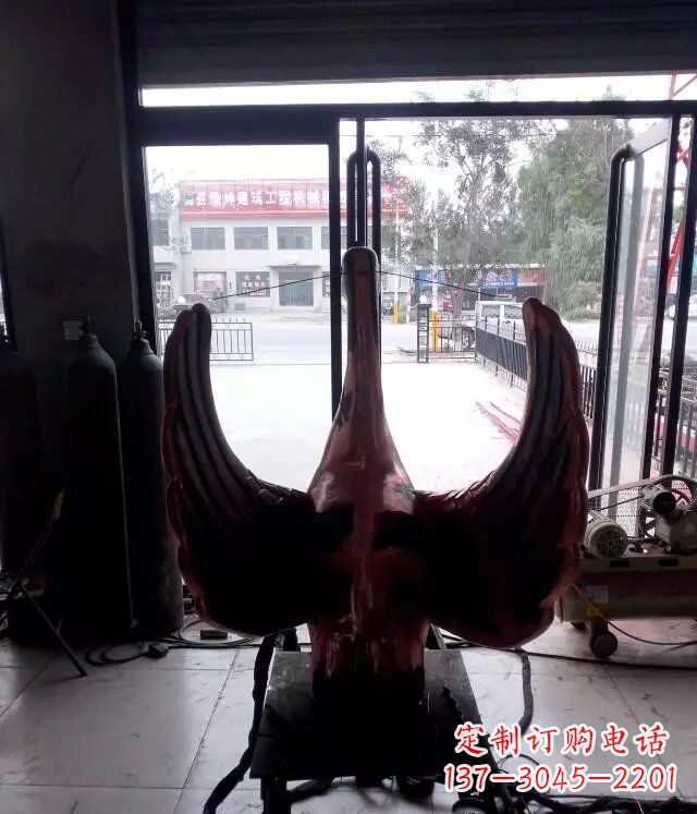 南阳铸铜天鹅公园动物铜雕 (2)