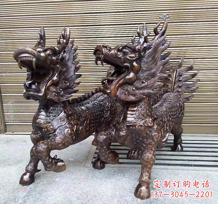 南阳铸铜铜麒麟