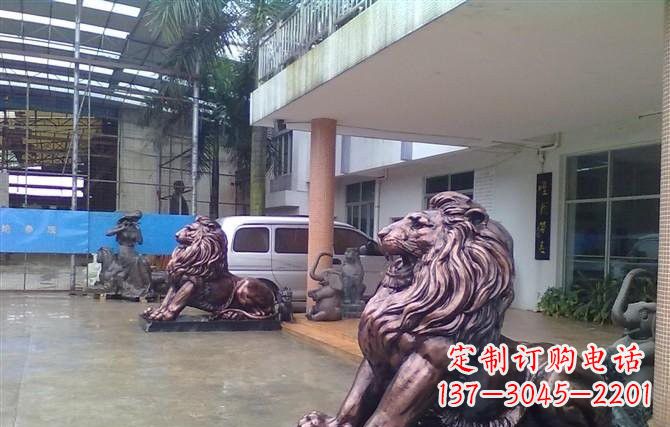 南阳紫铜西洋狮子铜雕