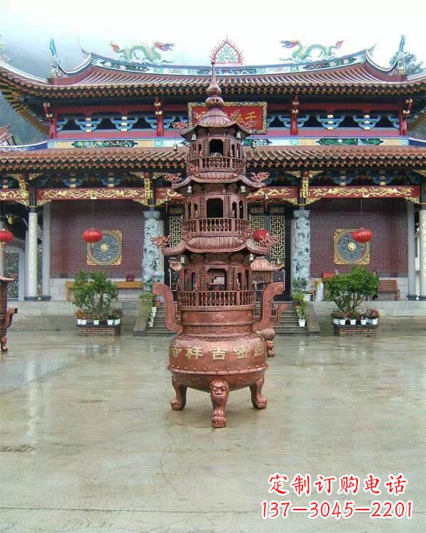 南阳宗教庙宇香炉铜雕
