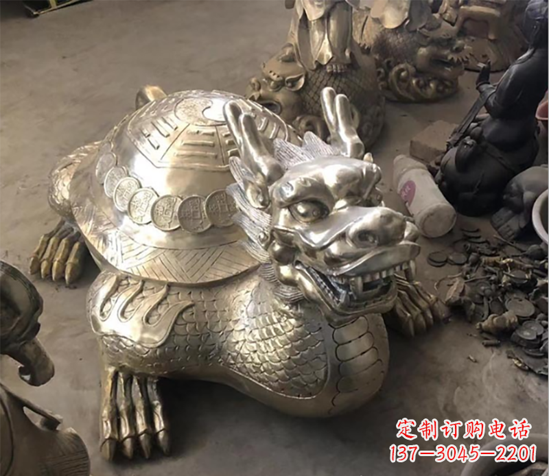 南阳龙龟铜雕塑
