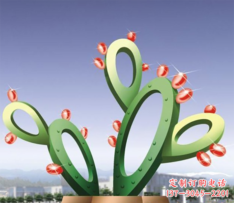 南阳仙人掌不锈钢雕塑